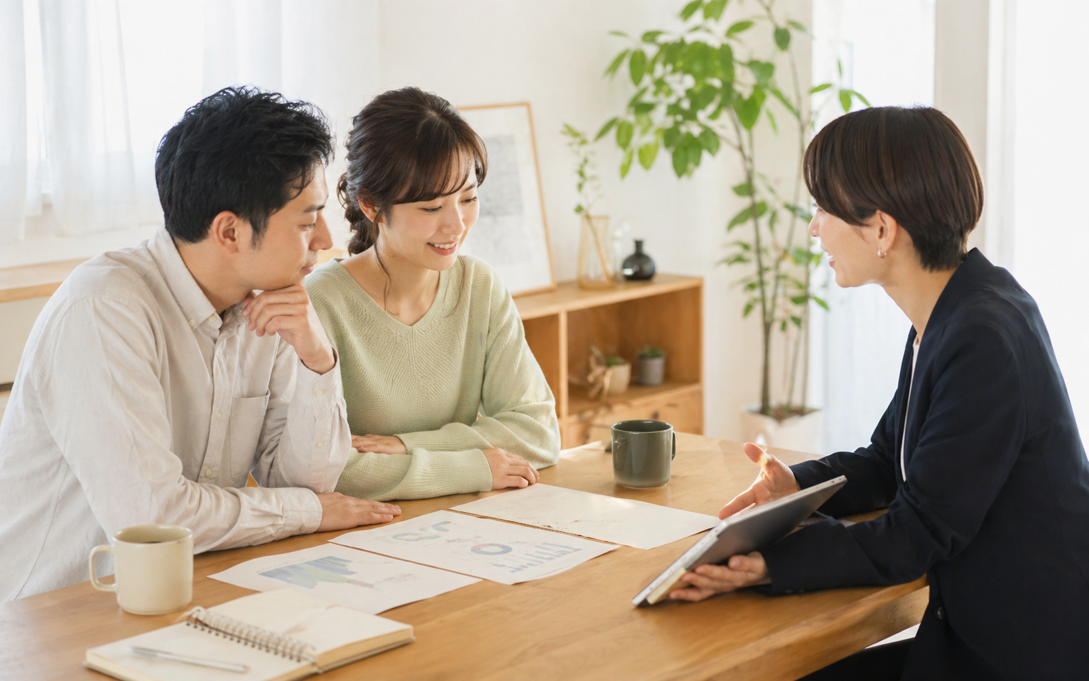生活設計を相談する様子